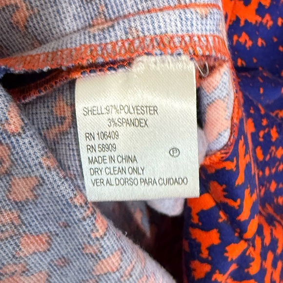 Cremieux Blue and Orange Geometric Dress - Picture 6 of 6